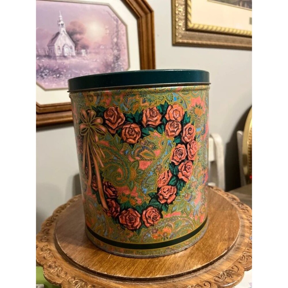 Vintage Cottagecore Tin Canister